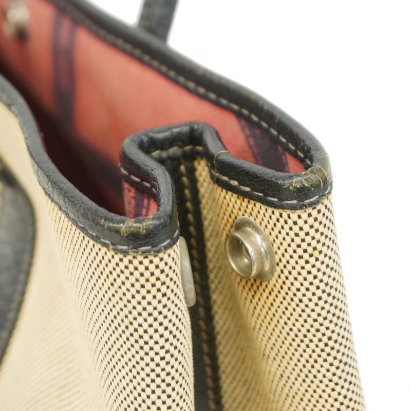 Hermes Tote Garden Party TPM Bordic Ribbon Toile Ash Black Silver Hardware Women