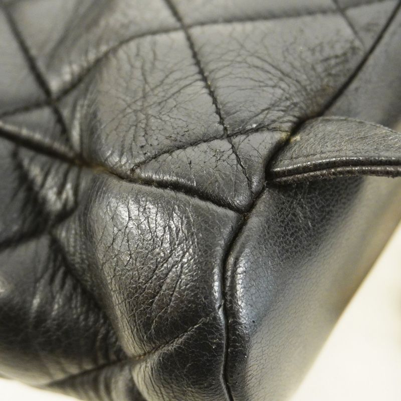 Chanel Backpack Daypack Matelasse Lambskin Black Gold Hardware Women