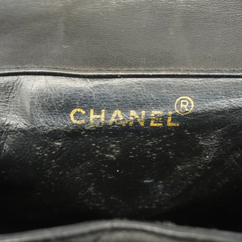 Chanel Backpack Daypack Matelasse Lambskin Black Gold Hardware Women