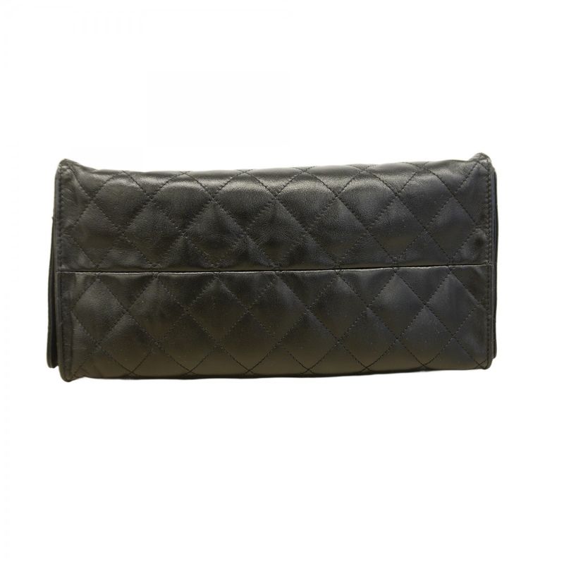 Chanel Shoulder Bag Chanel 25 Grain Calfskin Black Chien Pan Gold Hardware Women