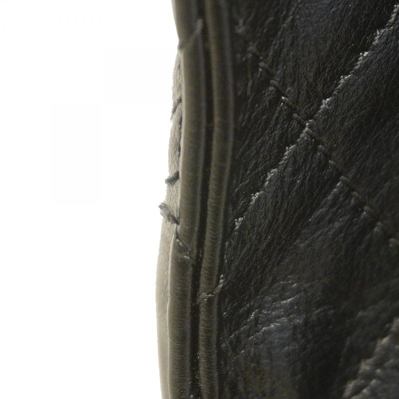 Chanel Shoulder Bag Chanel 25 Grain Calfskin Black Chien Pan Gold Hardware Women