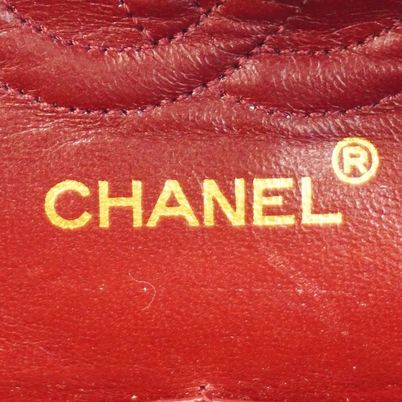 Chanel Shoulder Bag Matelasse Lambskin Black Gold Hardware Women