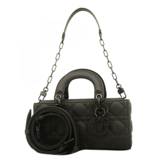 Christian Dior Handbag Canage Lady D Joy Leather Black 2way Bag Ladies