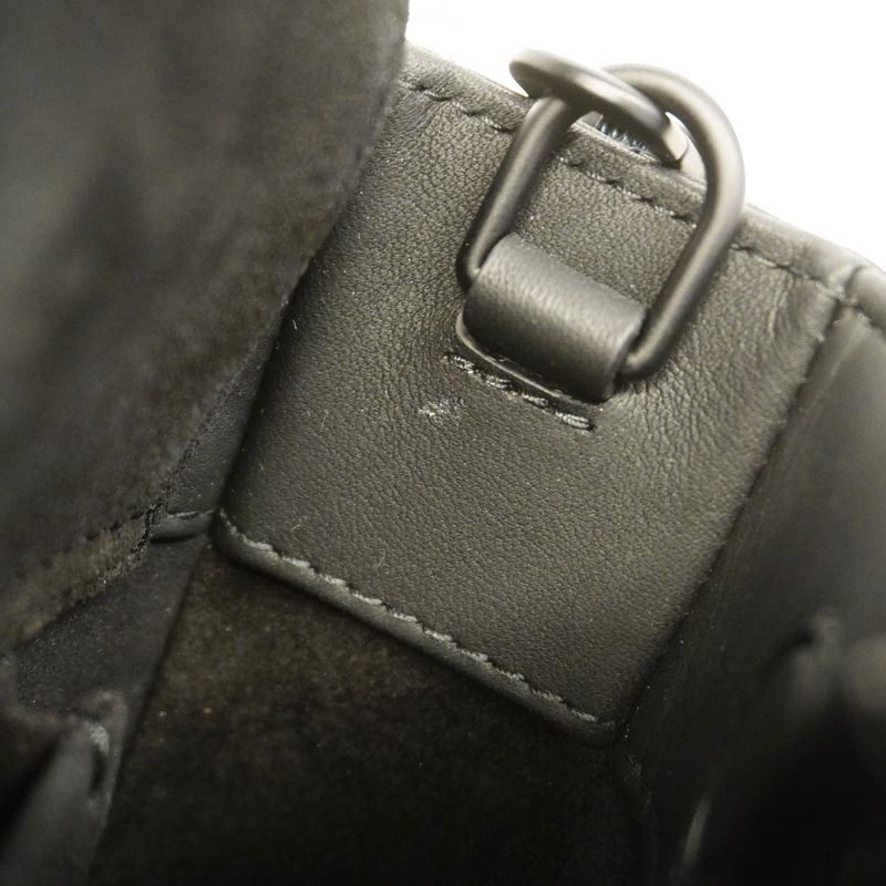 Christian Dior Handbag Canage Lady D Joy Leather Black 2way Bag Ladies