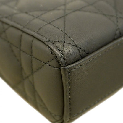 Christian Dior Handbag Canage Lady D Joy Leather Black 2way Bag Ladies