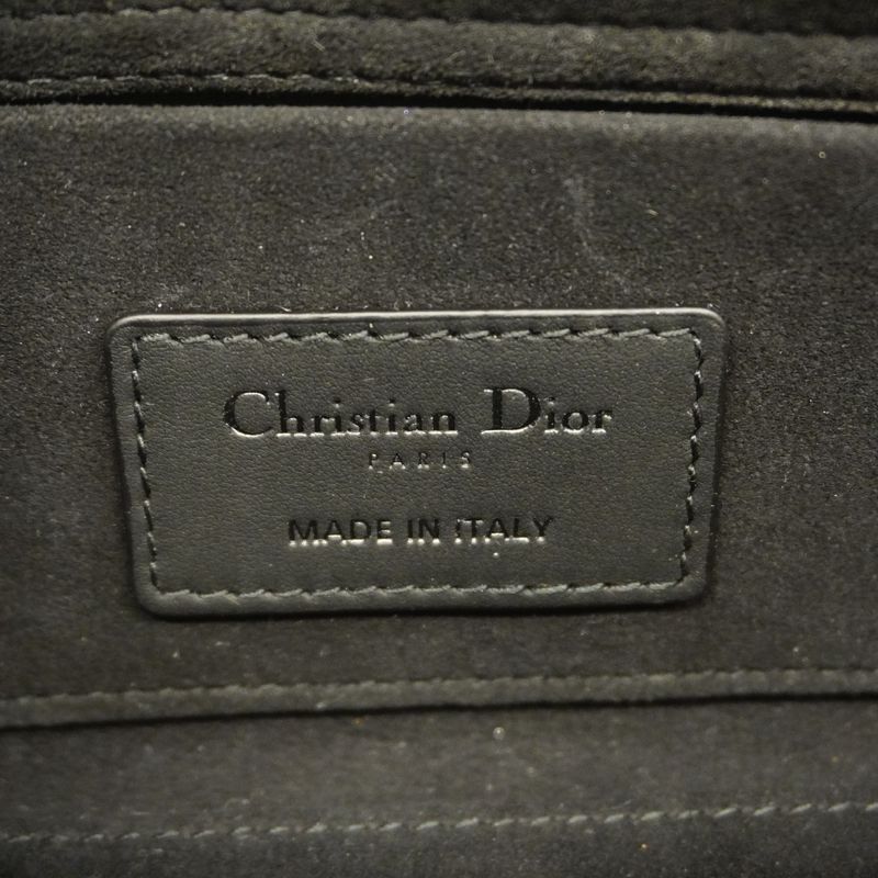 Christian Dior Handbag Canage Lady D Joy Leather Black 2way Bag Ladies