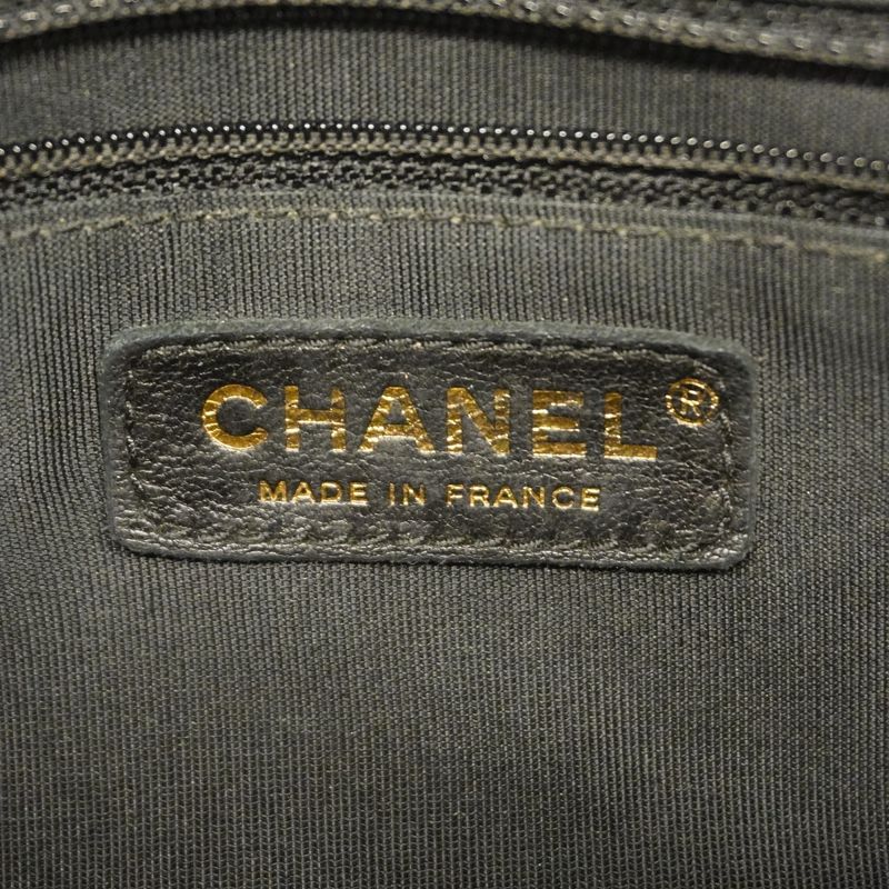 Chanel Shoulder Bag Matelasse Caviar Skin Black Gold Hardware Women