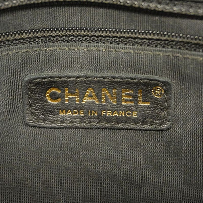 Chanel Shoulder Bag Matelasse Caviar Skin Black Gold Hardware Women