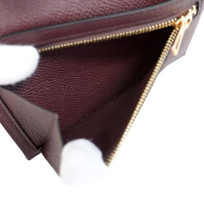 Hermes Wallet Bearn Compact Vaux Epson Bordeaux Gold Hardware Z Engraved Ladies