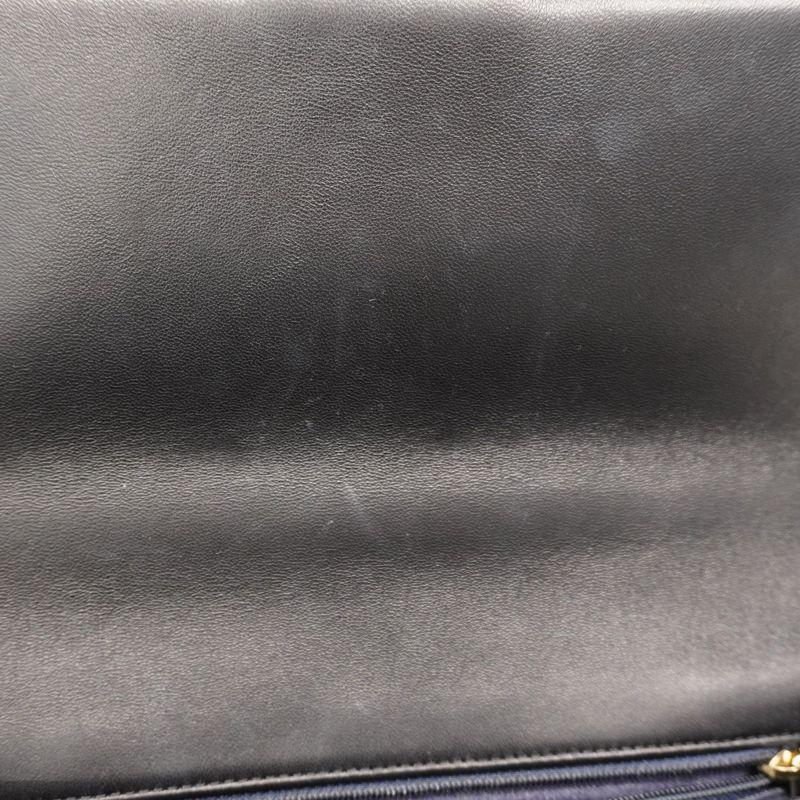 Chanel Handbag Matelasse Lambskin Navy Chien Pan Gold Hardware 2way Bag Ladies