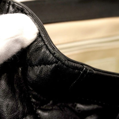 Chanel Shoulder Bag Matelasse Lambskin Black Silver Hardware Women