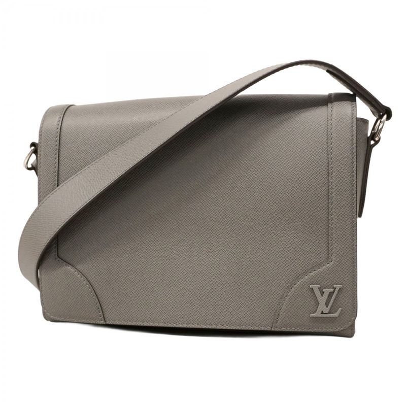 Louis Vuitton Taiga New Flap Messenger Shoulder Bag M30808 Gris Men's