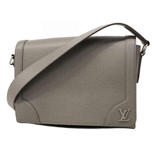 Louis Vuitton Taiga New Flap Messenger Shoulder Bag M30808 Gris Men's