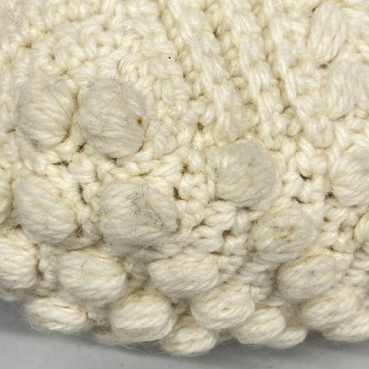 Fendi Shoulder Bag Mamma Bucket Knit White Black Silver Hardware Women