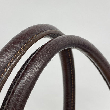 Hermes Tote Bag Garden Party PM Toile Ash Brown Silver Hardware □F Engraved