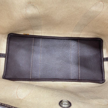 Hermes Tote Bag Garden Party PM Toile Ash Brown Silver Hardware □F Engraved