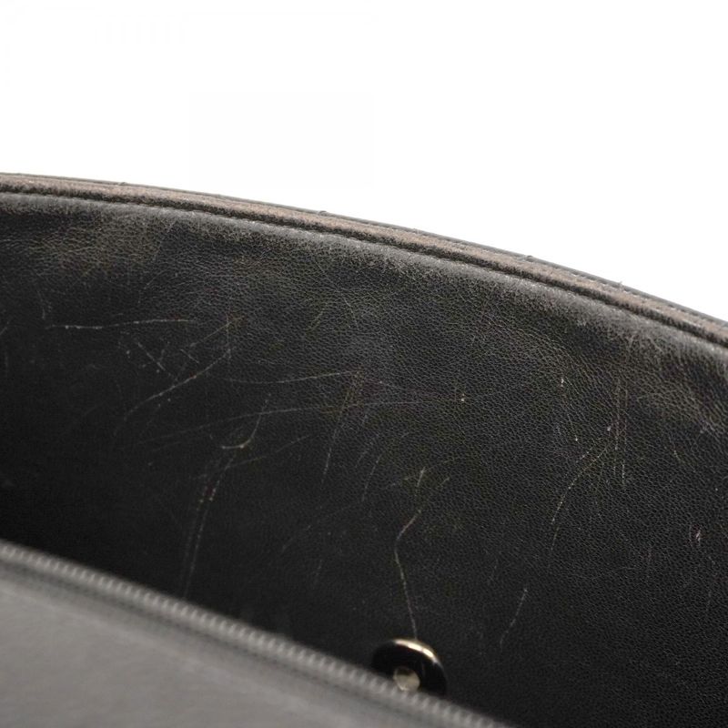 Chanel Shoulder Bag Deca Matelasse Caviar Skin Black Silver Hardware Women