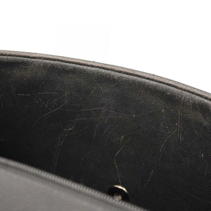 Chanel Shoulder Bag Deca Matelasse Caviar Skin Black Silver Hardware Women