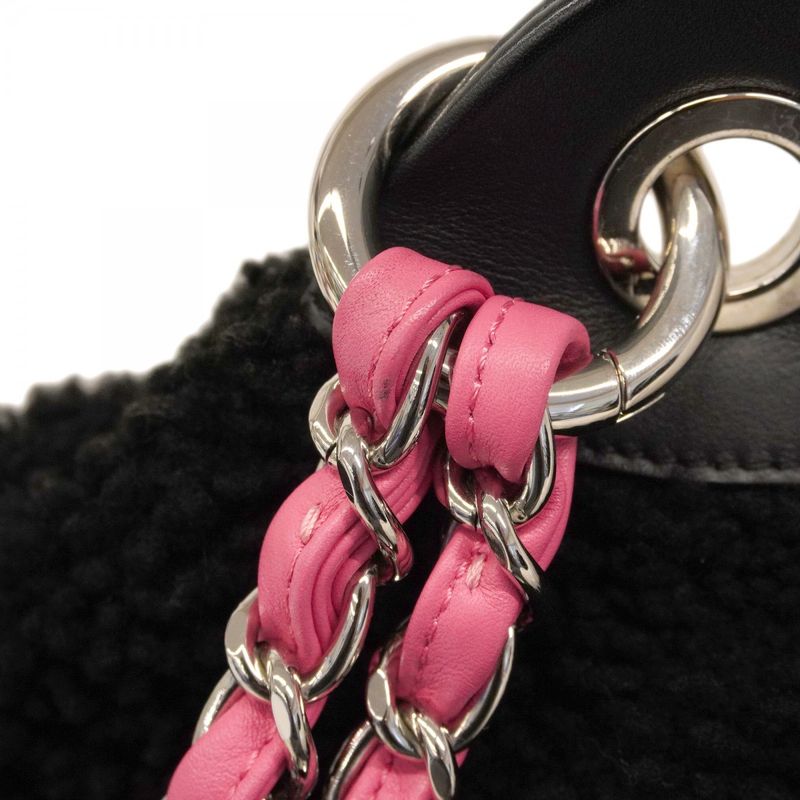 Chanel Waist Bag Coconage Sheepskin Black Silver Hardware Women