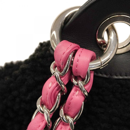 Chanel Waist Bag Coconage Sheepskin Black Silver Hardware Women