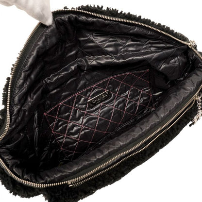Chanel Waist Bag Coconage Sheepskin Black Silver Hardware Women