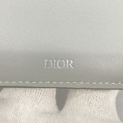Christian Dior Trifold Wallet PVC Gray Silver Hardware Women