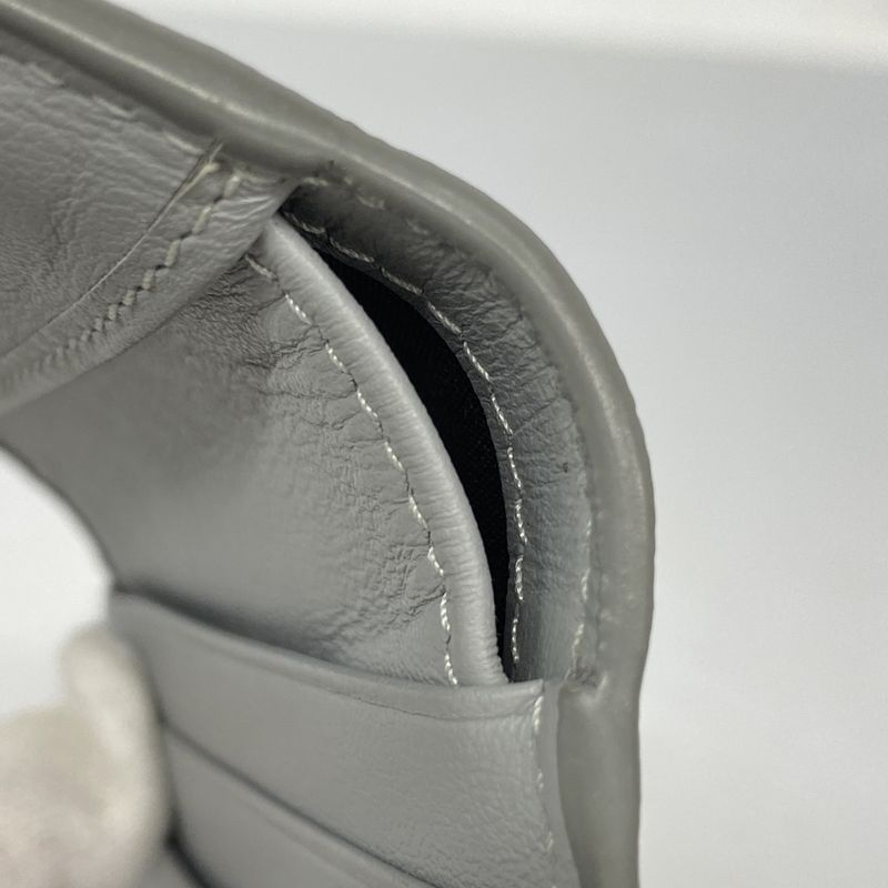 Christian Dior Trifold Wallet PVC Gray Silver Hardware Women