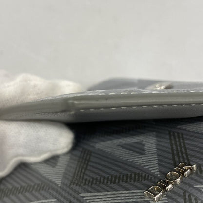 Christian Dior Trifold Wallet PVC Gray Silver Hardware Women