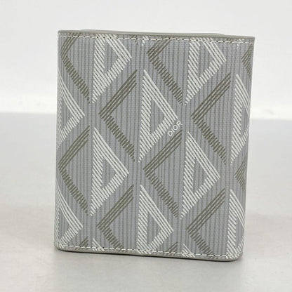 Christian Dior Trifold Wallet PVC Gray Silver Hardware Women