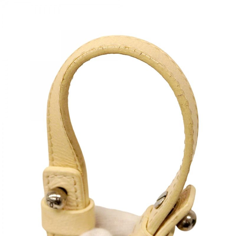 Chanel Shoulder Bag Damier French Riviera Leather Ivory Silver Hardware Women