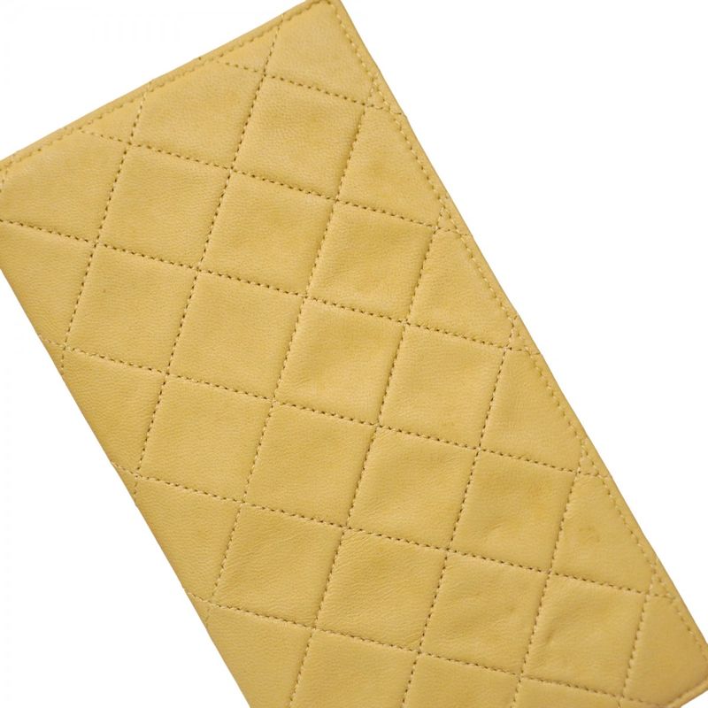 Chanel Shoulder Bag Matelasse Lambskin Beige Gold Hardware Women