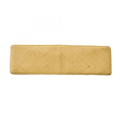 Chanel Shoulder Bag Matelasse Lambskin Beige Gold Hardware Women