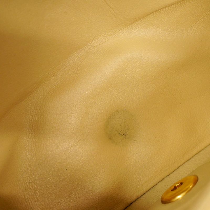 Chanel Shoulder Bag Matelasse Lambskin Beige Gold Hardware Women