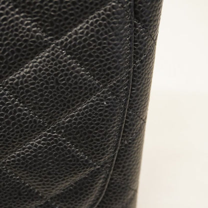 Chanel Long Wallet Matelasse Caviar Skin Black Gold Hardware Women