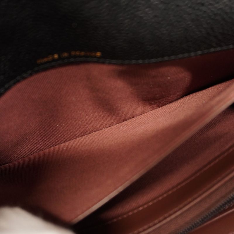 Chanel Long Wallet Matelasse Caviar Skin Black Gold Hardware Women