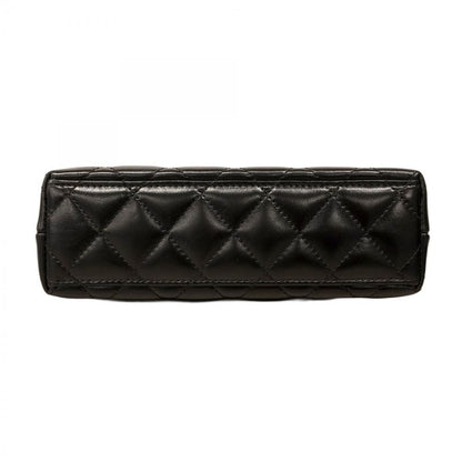 Chanel Handbag Matelasse Calfskin Black Gold Hardware 2way Bag Ladies