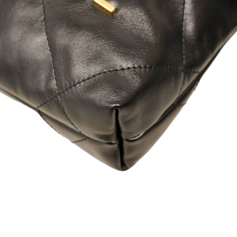 Chanel Shoulder Bag Chanel 22 Calfskin Black Gold Hardware Women