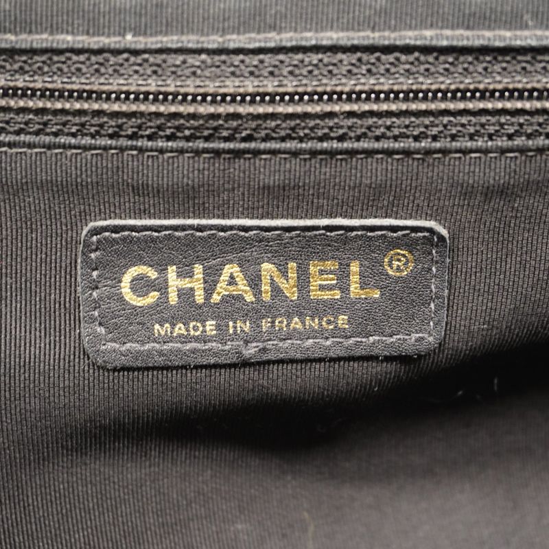 Chanel Handbag Matelasse Caviar Skin Black Gold Hardware Women