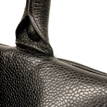 Chanel Handbag Matelasse Caviar Skin Black Gold Hardware Women