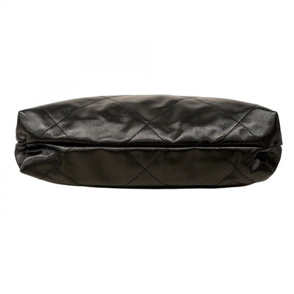 Chanel Shoulder Bag Chanel 22 Calfskin Black Gold Hardware Women