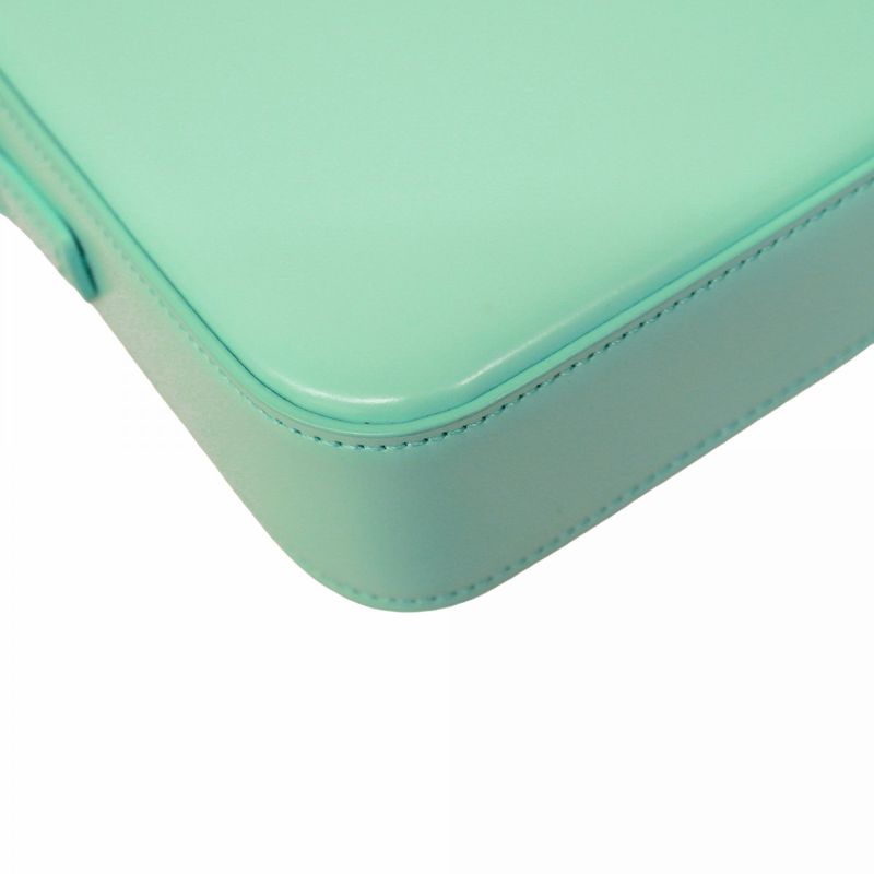 Celine Shoulder Bag Triomphe Claude Leather Mint Green Gold Hardware Women