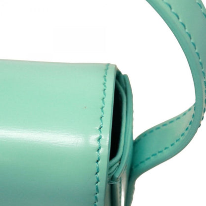 Celine Shoulder Bag Triomphe Claude Leather Mint Green Gold Hardware Women