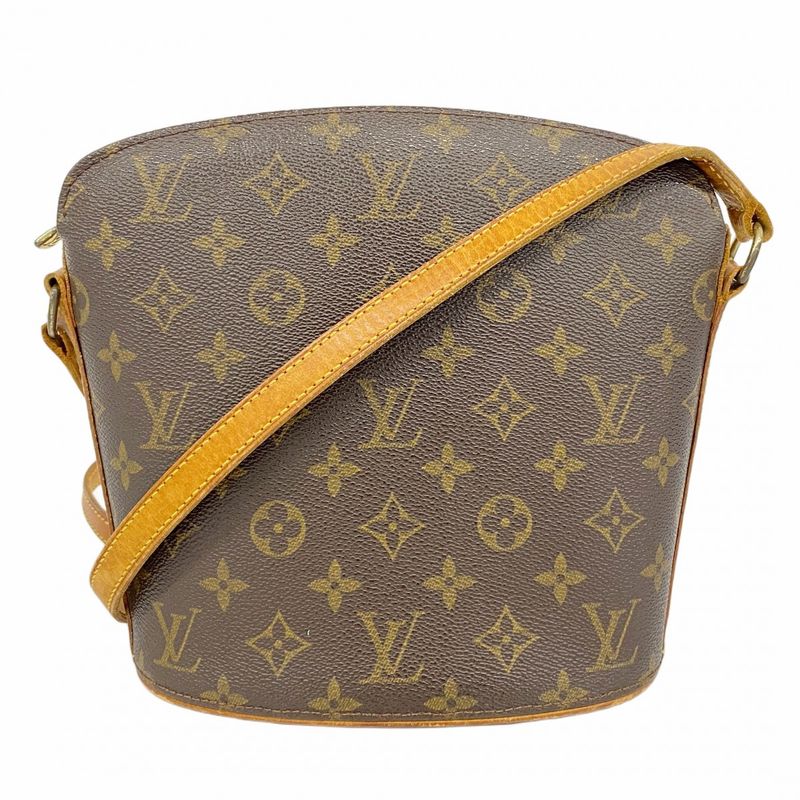 Louis Vuitton Shoulder Bag Monogram Drouot M51290 Brown Ladies