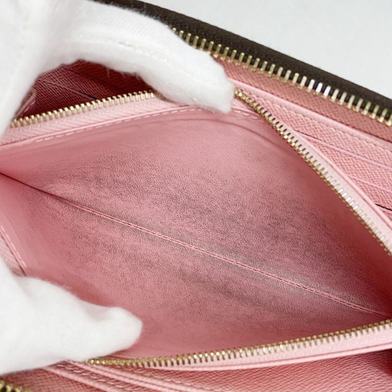 Louis Vuitton Long Wallet Monogram Jungle Dot Zippy Wallet M41908 Brown Poppy