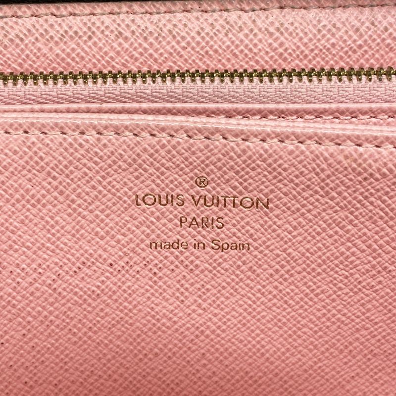 Louis Vuitton Long Wallet Monogram Jungle Dot Zippy Wallet M41908 Brown Poppy