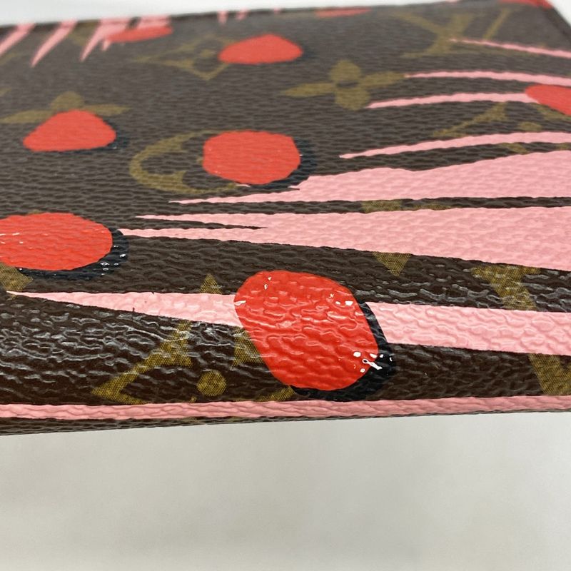 Louis Vuitton Long Wallet Monogram Jungle Dot Zippy Wallet M41908 Brown Poppy