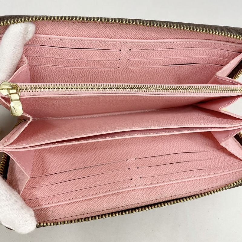 Louis Vuitton Long Wallet Monogram Jungle Dot Zippy Wallet M41908 Brown Poppy