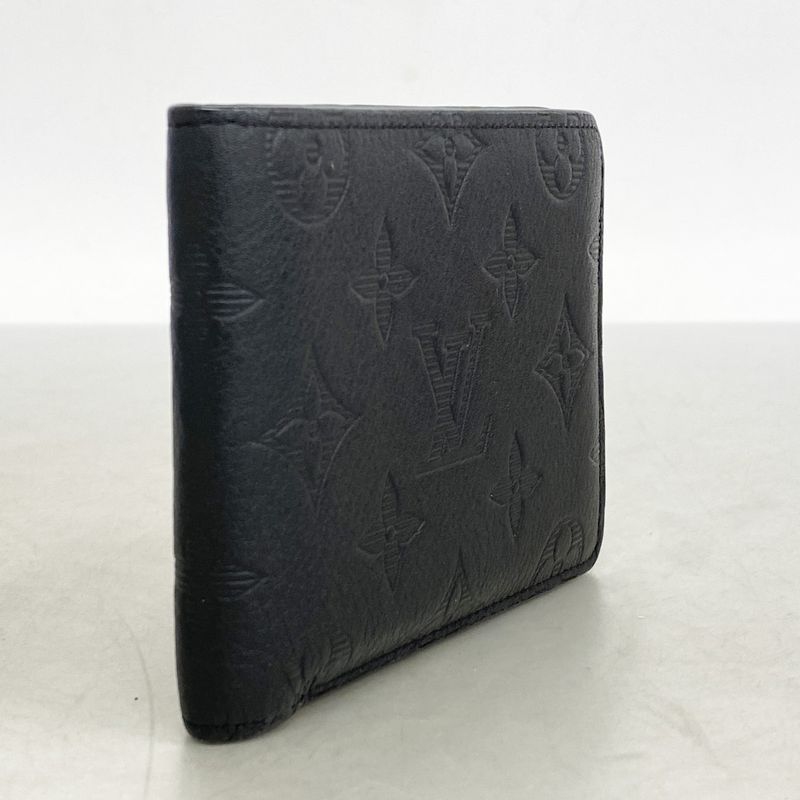 Louis Vuitton Billfold Monogram Shadow Portefeuille M62901 Black Men's