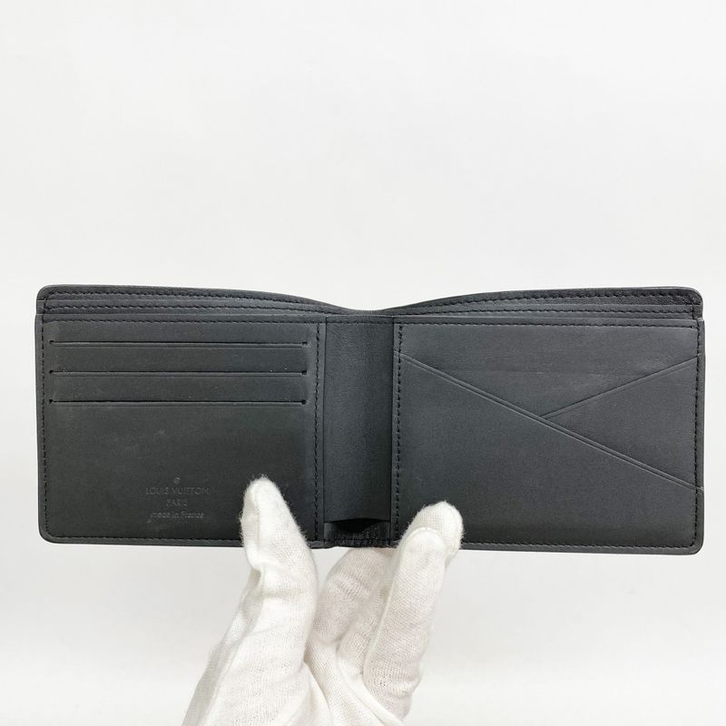 Louis Vuitton Billfold Monogram Shadow Portefeuille M62901 Black Men's