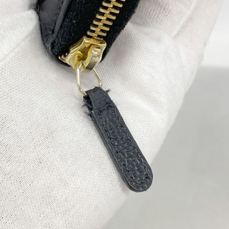 Chanel Long Wallet Matelasse Caviar Skin Black Gold Hardware Women
